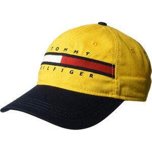 Tommy Hilfiger Men’s Golden Glow Navy Blaze Cotton Avery Adjustable Baseball Cap